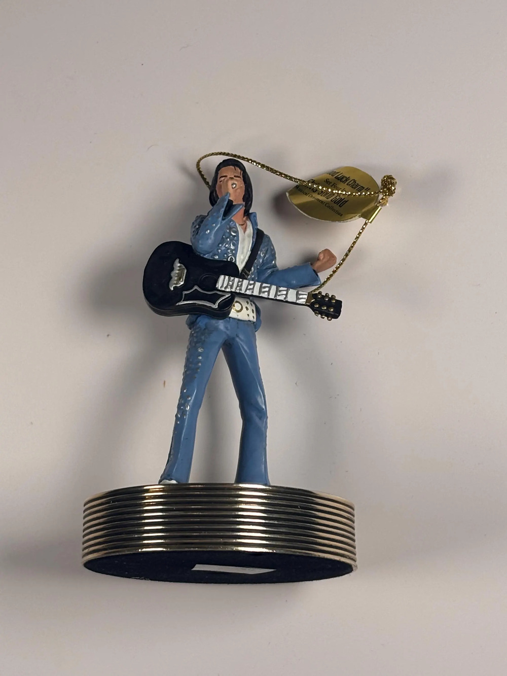 Bradford Editions Elvis Solid Gold Christmas Ornament Collection Good Luck Charm